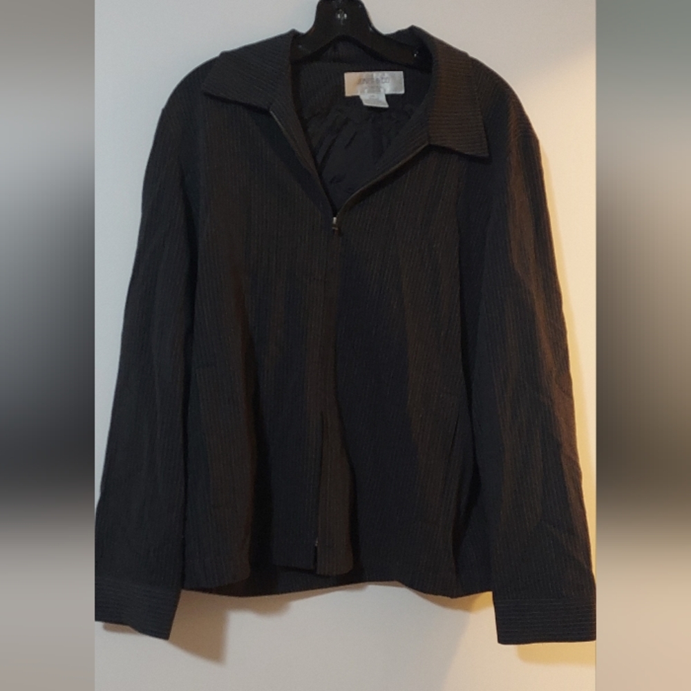 Jones & Co Black Pinstripe Blazer